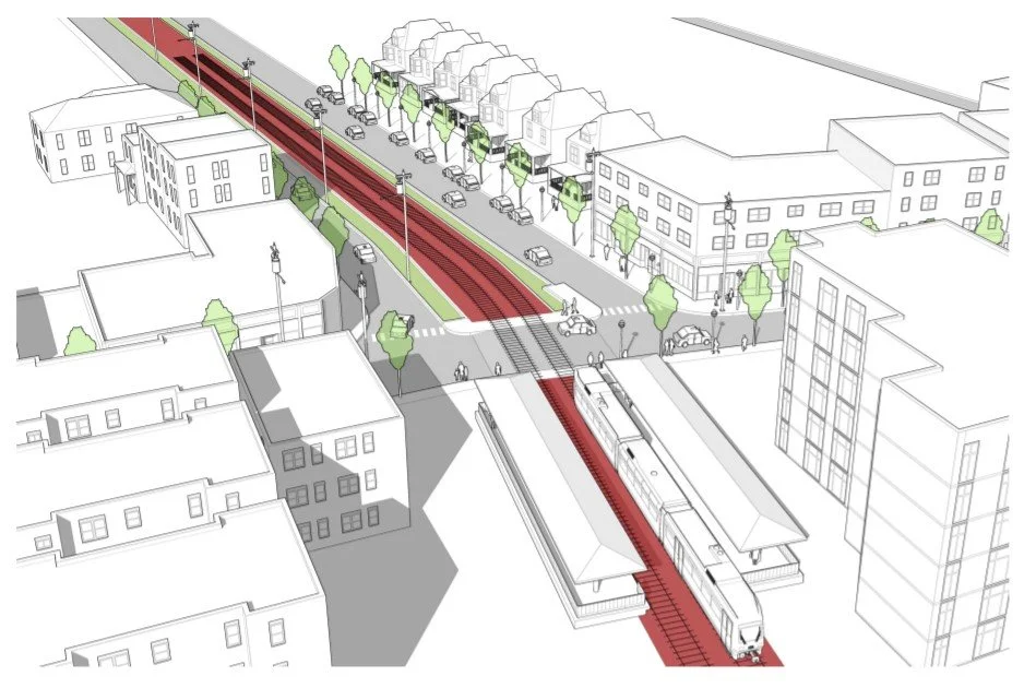 Transit-oriented development illustration from the Dormont, Pennsylvania code